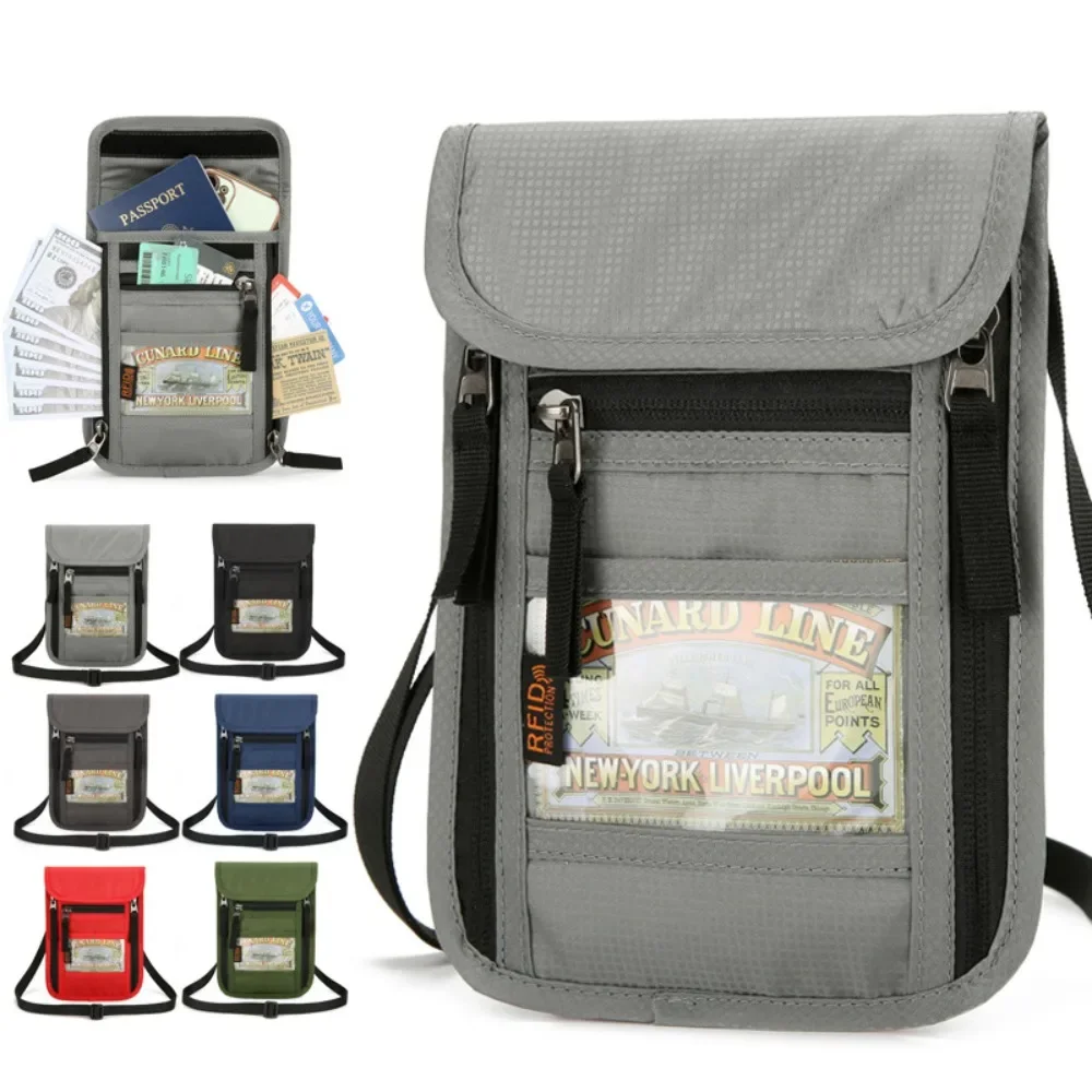 Travel Organizer Men - RF ID Engelli Seyahat Boyun Cüzdanı,