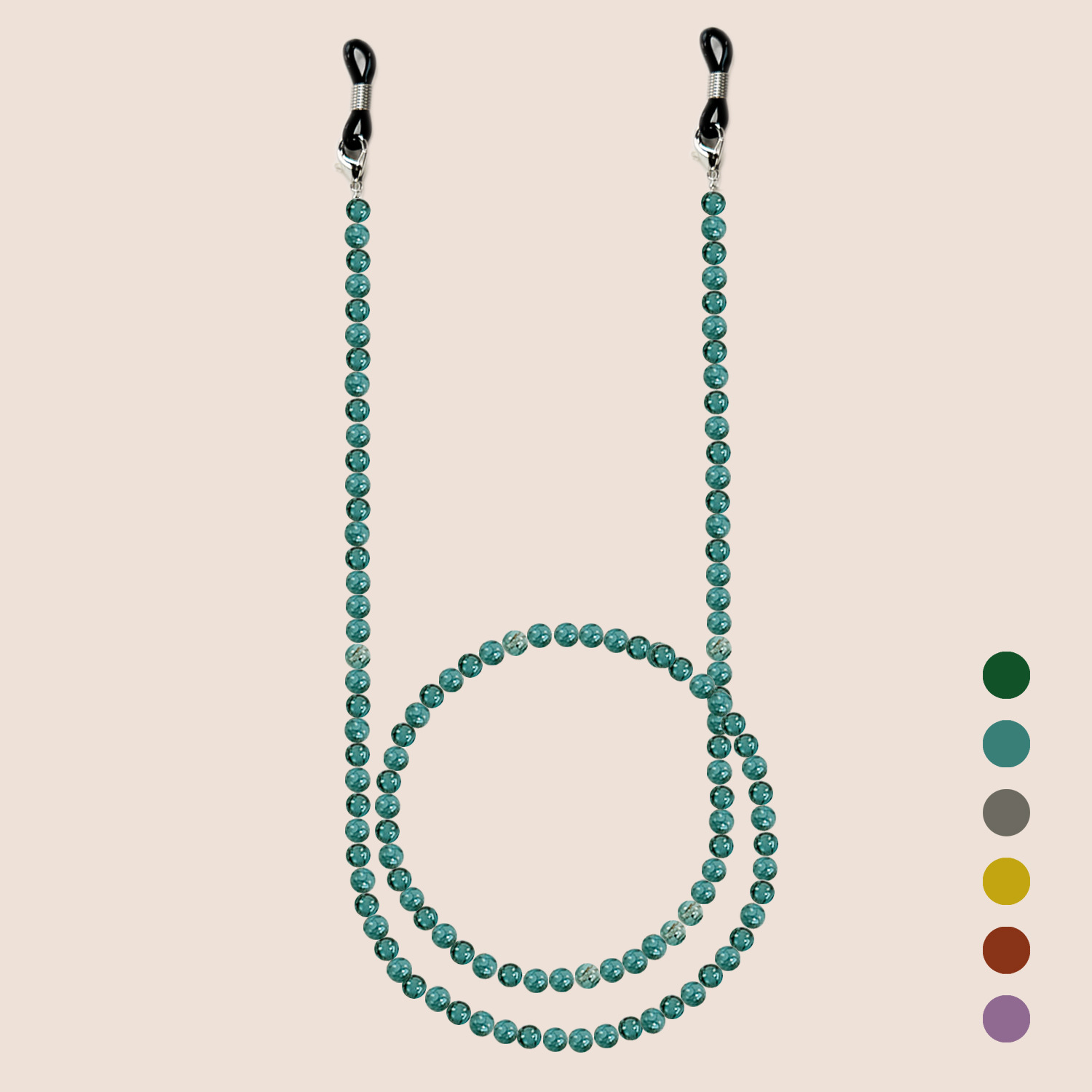 Men Accessories Neck Chain - Çin Tarzı Cam Boncuklu Gözlük Zinciri