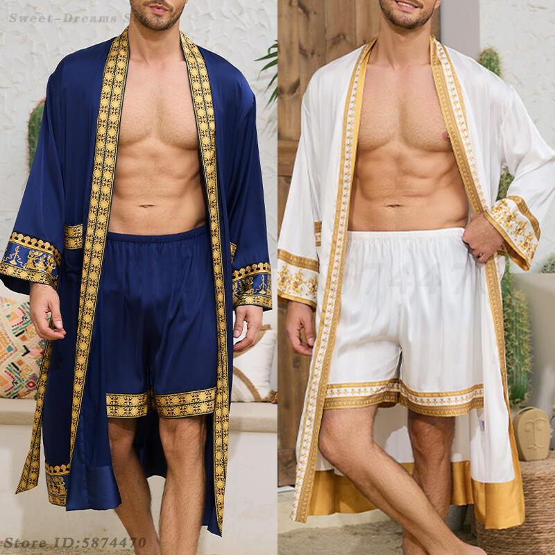 Men'S Kimono Accessories - Erkek Uzun Elbise Pijama Takımı Barok