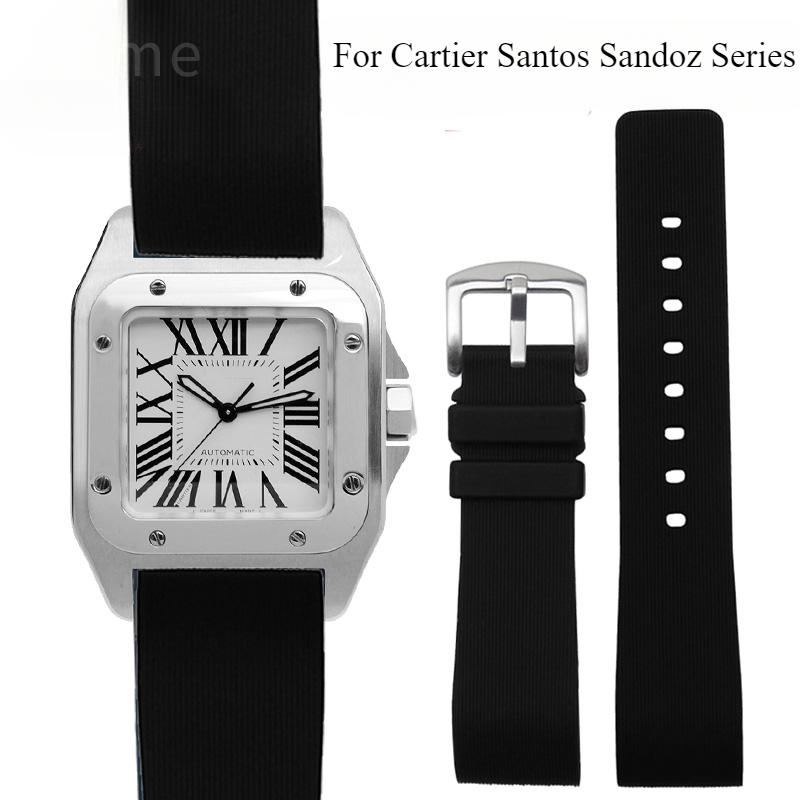 Men'S Accessories Cartier - Siyah Mavi Silikon saat kayışı Cartier
