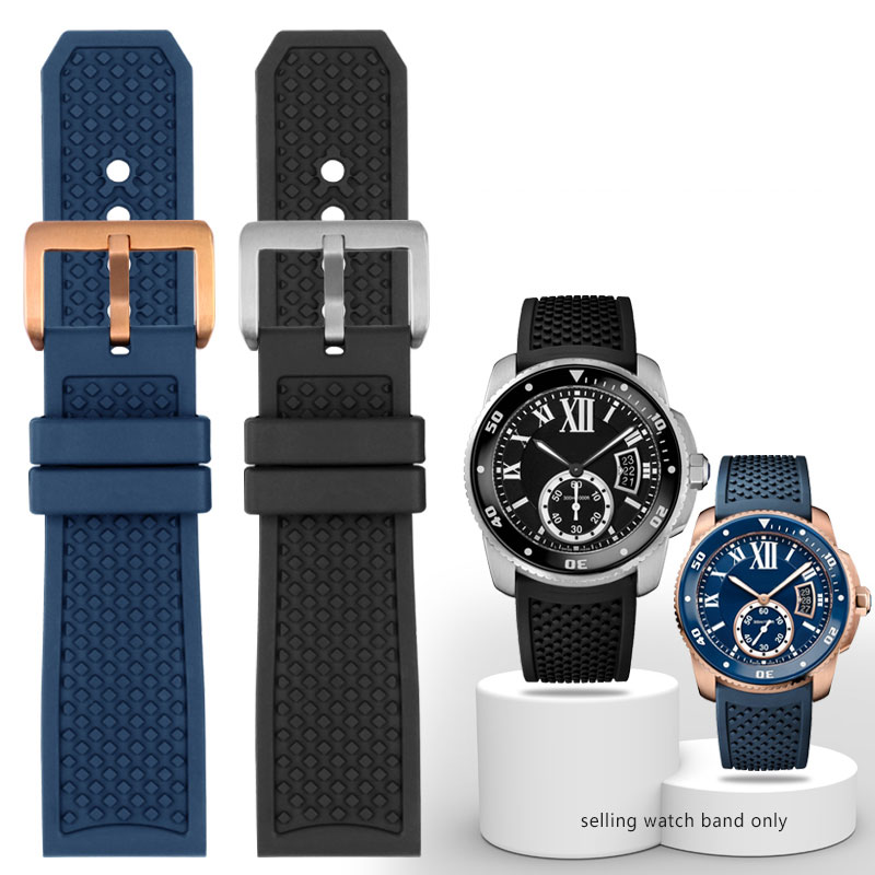23mm 24mm florokauçuk Watchban - Men'S Accessories Cartier incelemesi ve fiyatı
