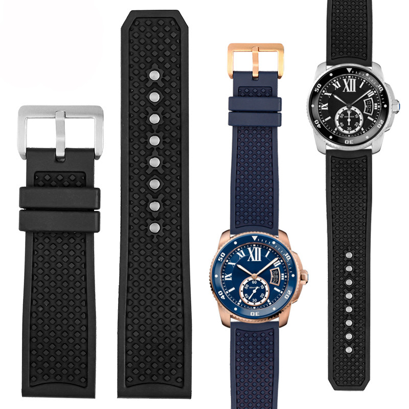 23mm 24mm florokauçuk Watchban - Men'S Accessories Cartier incelemesi ve fiyatı